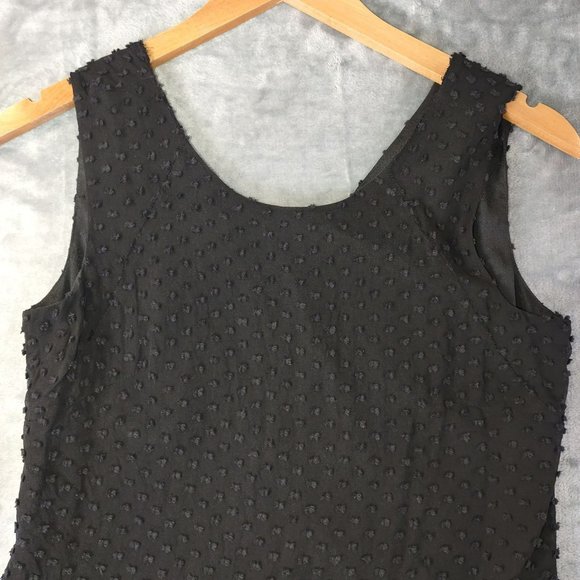 J Crew Women Black Eyelet Sleeveless Dress Size00 Mini Classic Textured Capsule - Picture 7 of 10